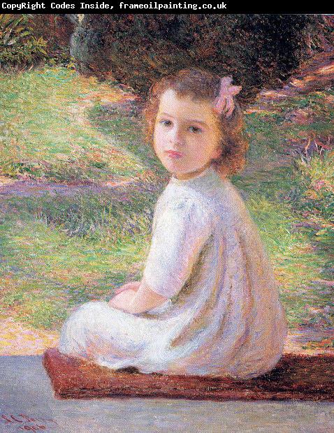 Perry, Lilla Calbot Girl with a Pink Bow